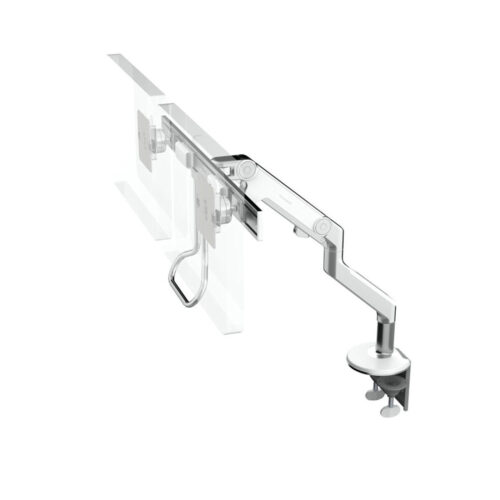 M8 Cros Barlı Beyaz Çift Monitör Taşıyıcı